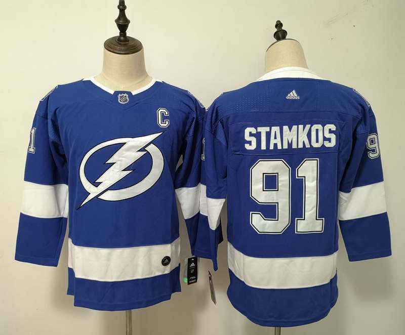 Tampa Bay Lightning #91 STAMKOS Blue Women NHL Jersey Tampa Bay Lightning #91 STAMKOS Blue Women NHL Jersey