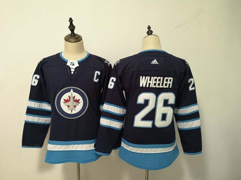 Winnipeg Jets #26 WHEELER Black Women NHL Jersey Winnipeg Jets #26 WHEELER Black Women NHL Jersey