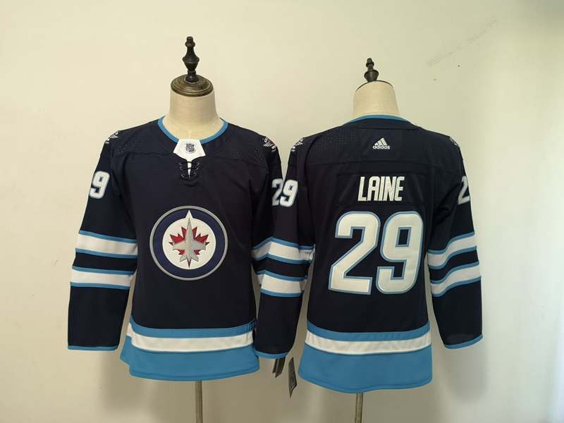 Winnipeg Jets #29 LAINE Black Women NHL Jersey Winnipeg Jets #29 LAINE Black Women NHL Jersey