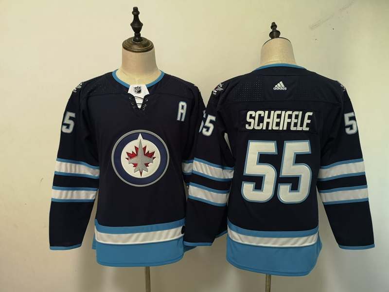 Winnipeg Jets #55 SCHEIFELE Black Women NHL Jersey Winnipeg Jets #55 SCHEIFELE Black Women NHL Jersey