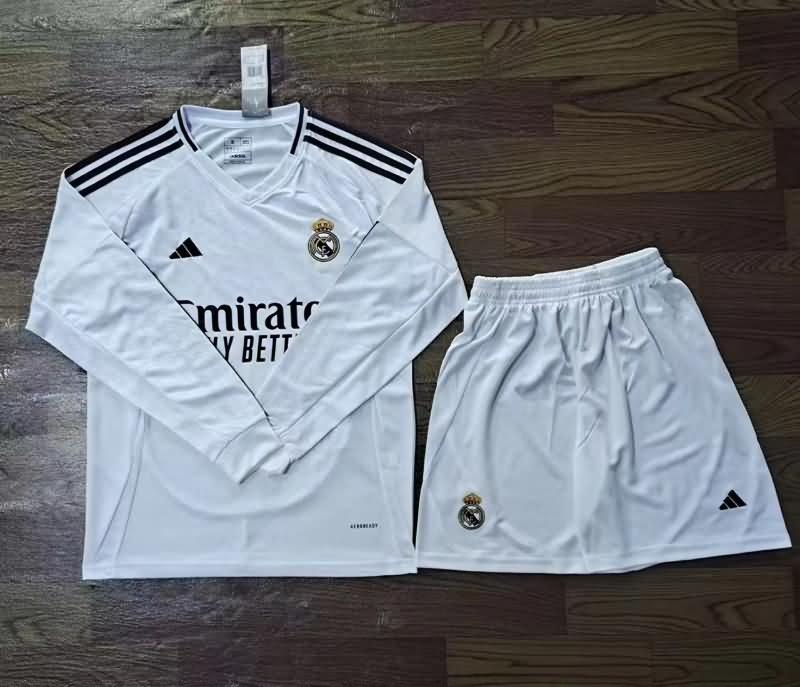 Real Madrid Soccer Jersey Home Long Sleeve Replica 24/25 Real Madrid Soccer Jersey Home Long Sleeve Replica 24/25