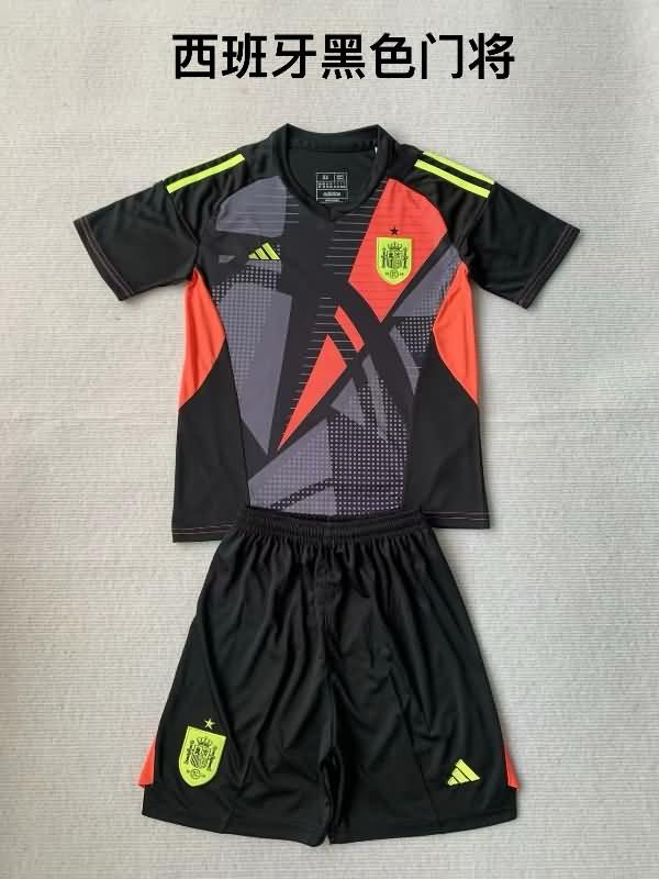 Spain Soccer Jersey Goalkeeper Black Replica 2024