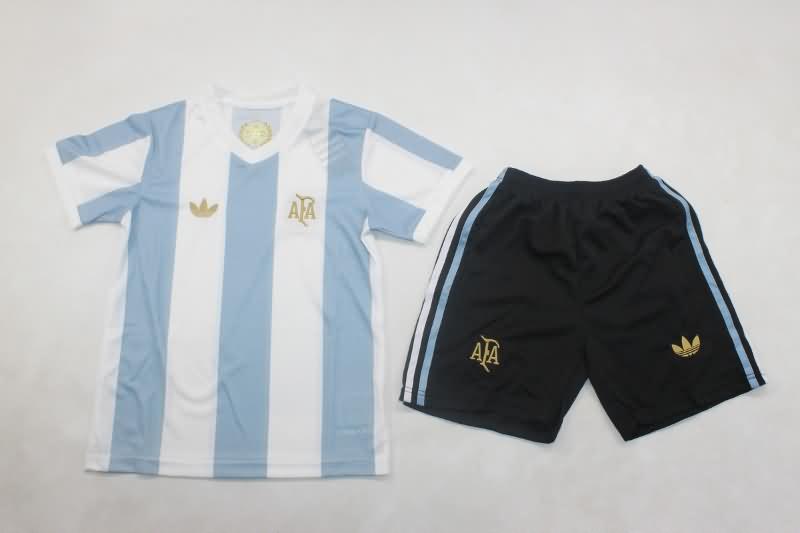 Kids Argentina Soccer Jersey Anniversary Replica 50th