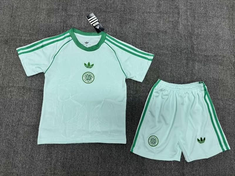 Kids Celtic 24/25 Green Soccer Jersey And Shorts