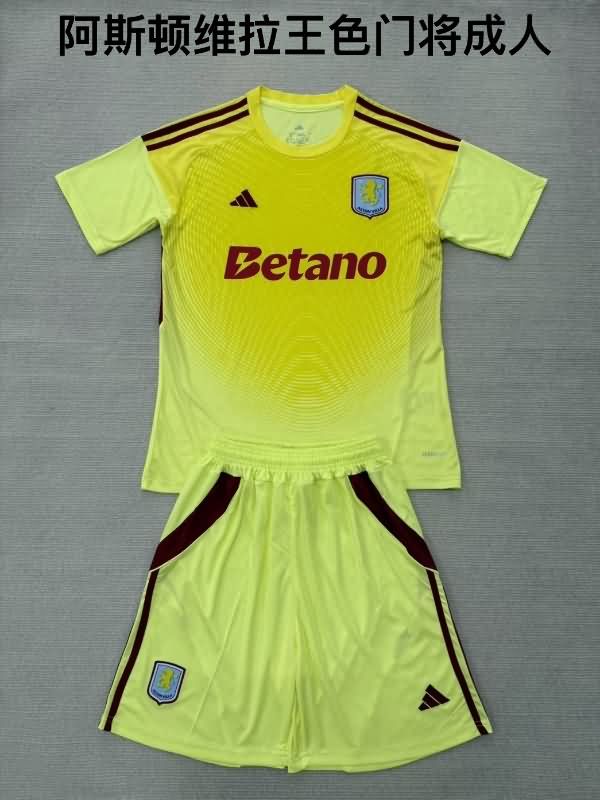 Aston Villa 25/26 Goalkeeper Yellow Soccer Jersey