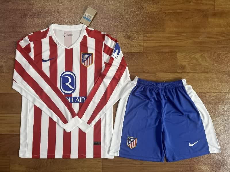 Atletico Madrid 25/26 Home Long Sleeve Soccer Jersey Atletico Madrid 25/26 Home Long Sleeve Soccer Jersey