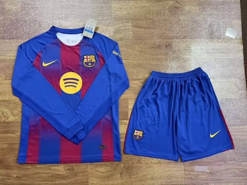 Barcelona 25/26 Home Long Sleeve Soccer Jersey Barcelona 25/26 Home Long Sleeve Soccer Jersey