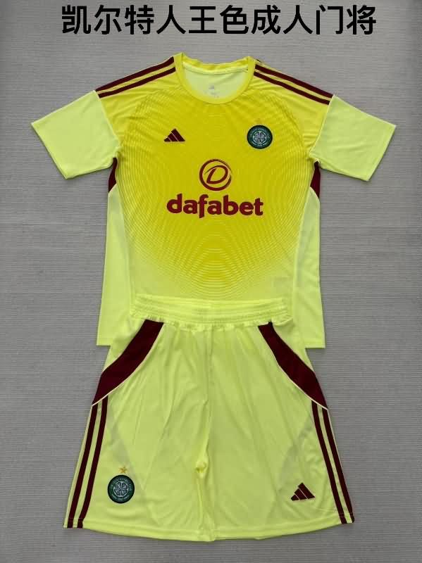 Celtic 25/26 Goalkeeper Yellow Soccer Jersey