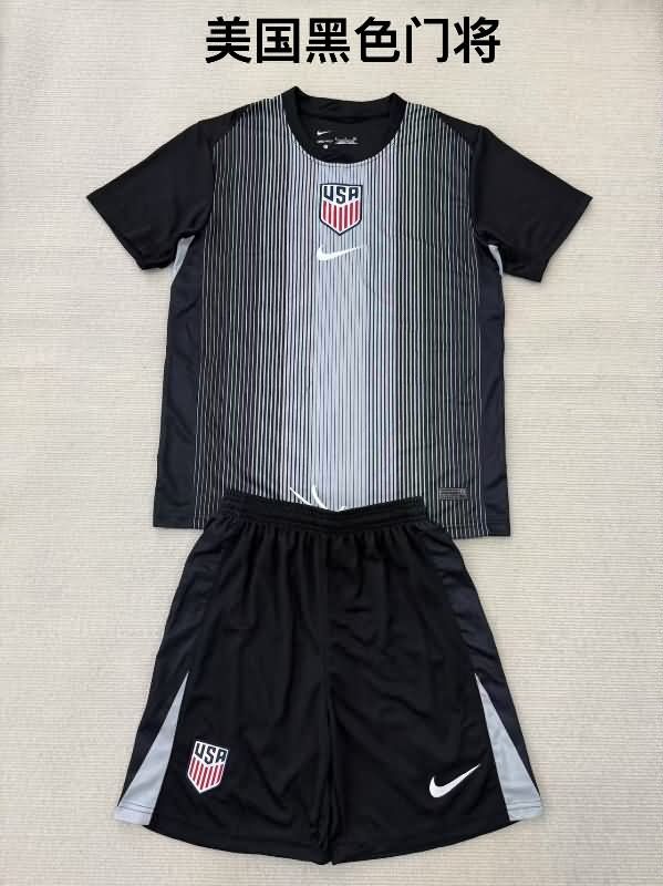 USA 2025 Goalkeeper Black Soccer Jersey