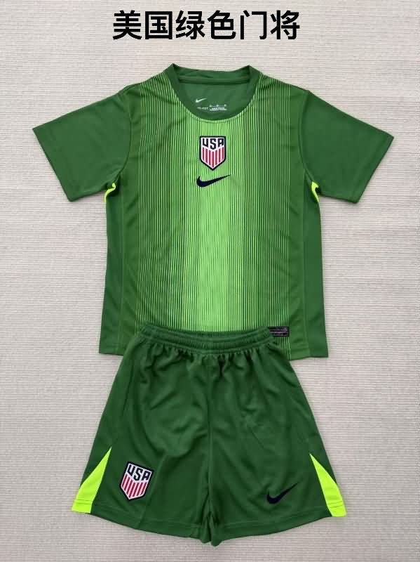 USA 2025 Goalkeeper Green Soccer Jersey