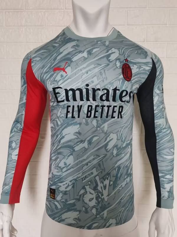 AAA Quality AC Milan 25/26 Goalkeeper Grey Long Sleeve Soccer Jersey(Player)
