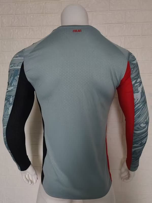 AAA Quality AC Milan 25/26 Goalkeeper Grey Long Sleeve Soccer Jersey(Player)
