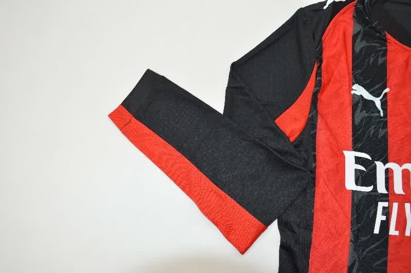 AAA Quality AC Milan 25/26 Home Long Sleeve Soccer Jersey (Player)