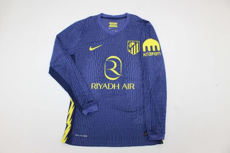 AAA Quality Atletico Madrid 25/26 Away Long Sleeve Soccer Jersey (Player) AAA Quality Atletico Madrid 25/26 Away Long Sleeve Soccer Jersey (Player)