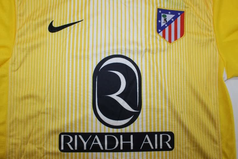 AAA Quality Atletico Madrid 25/26 Goalkeeper Yellow Soccer Jersey