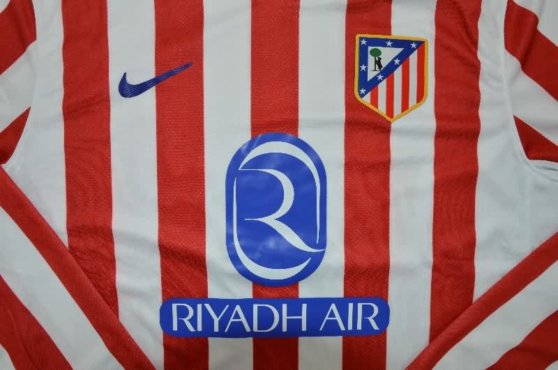 AAA Quality Atletico Madrid 25/26 Home Long Sleeve Soccer Jersey