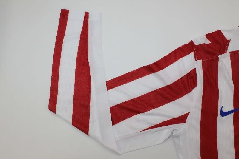 AAA Quality Atletico Madrid 25/26 Home Long Sleeve Soccer Jersey (Player)