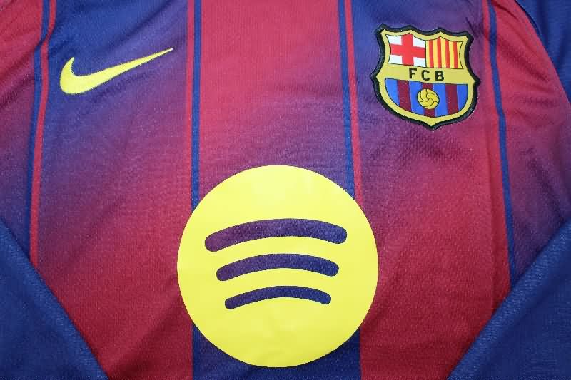 AAA Quality Barcelona 25/26 Home Long Sleeve Soccer Jersey