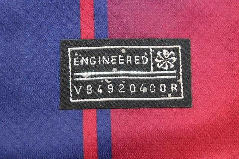 AAA Quality Barcelona 25/26 Home Long Sleeve Soccer Jersey