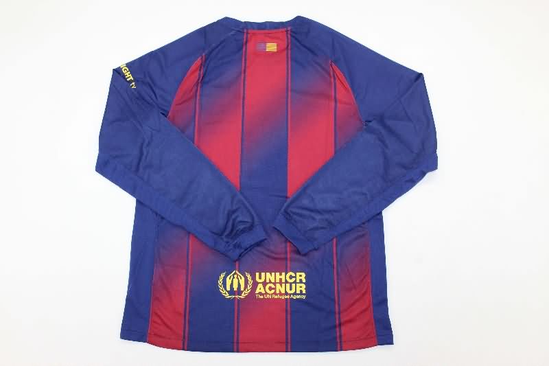 AAA Quality Barcelona 25/26 Home Long Sleeve Soccer Jersey