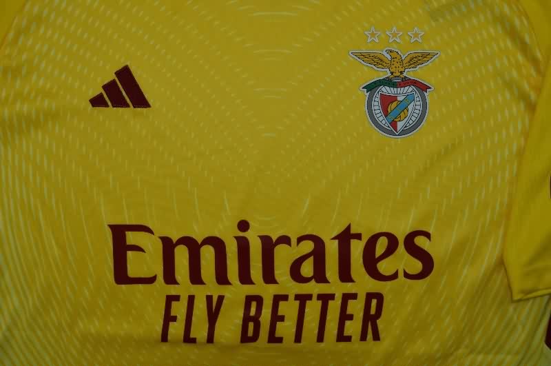 AAA Quality Benfica 25/26 Goalkeeper Yellow Soccer Jersey