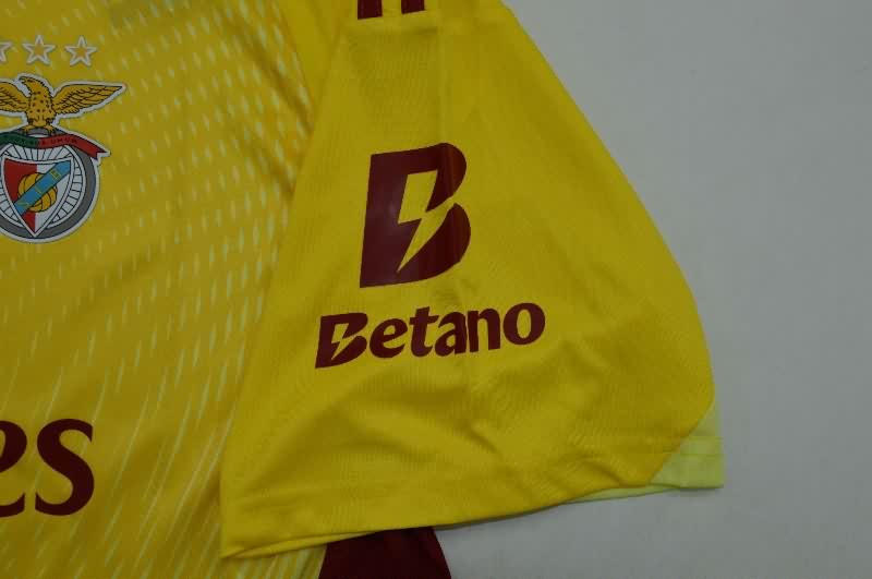 AAA Quality Benfica 25/26 Goalkeeper Yellow Soccer Jersey