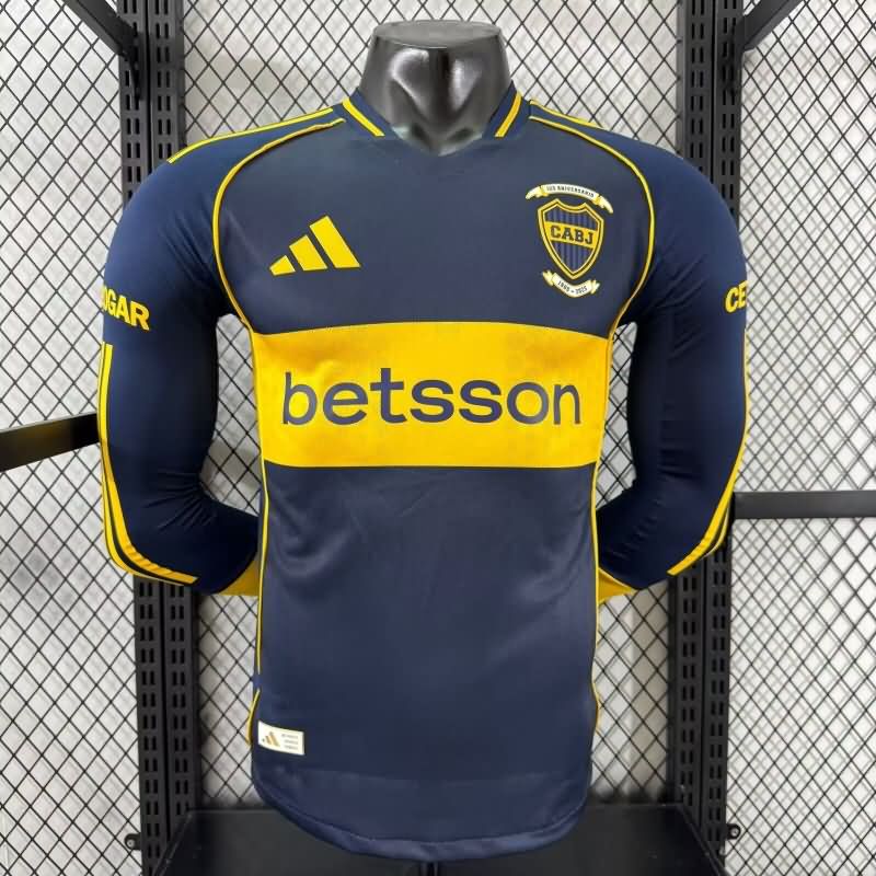 AAA Quality Boca Juniors 2025 Home Long Sleeve Soccer Jersey (Player)