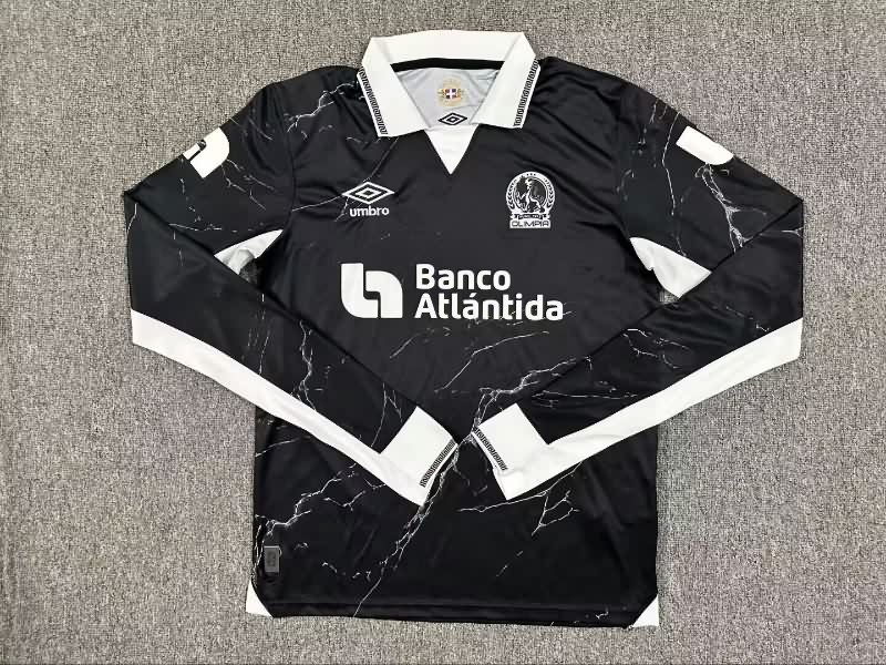 AAA Quality CD Olimpia 2025 Third Long Sleeve Soccer Jersey