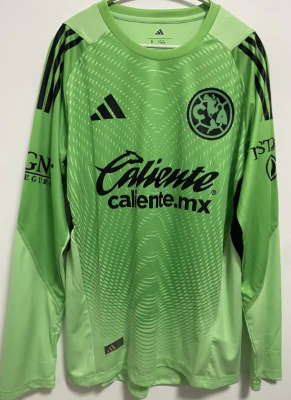 AAA Quality Club America 25/26 Goalkeeper Green Long Sleeve Jersey (Player)