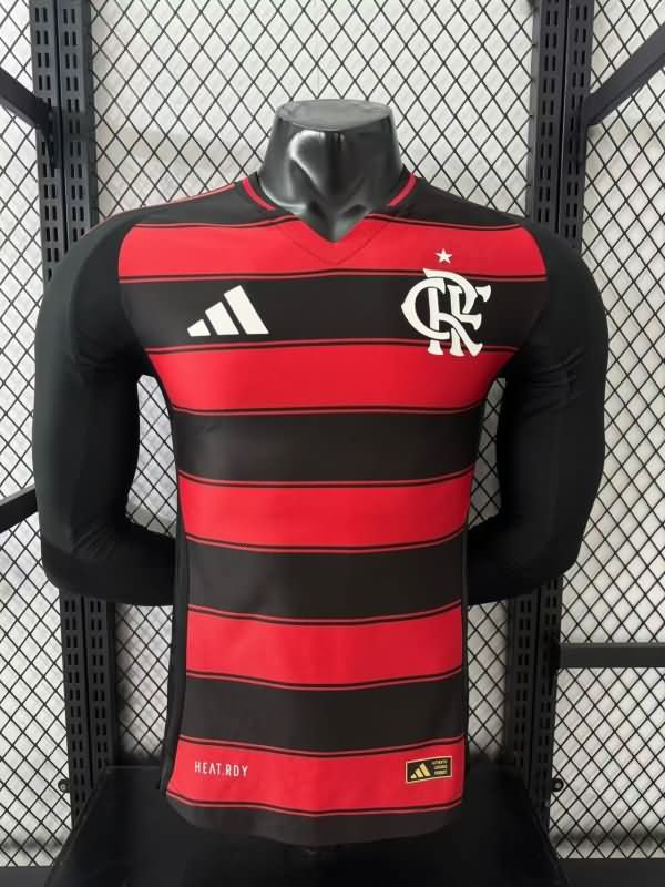AAA Quality Flamengo 2025 Home Long Sleeve Soccer Jersey (Player)