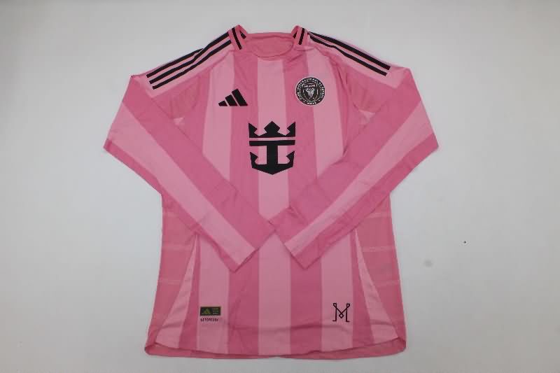 Inter Miami Soccer Jersey Home Long Sleeve (Player) 2025