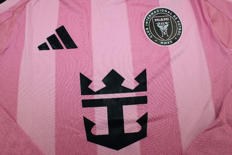 Inter Miami Soccer Jersey Home Long Sleeve (Player) 2025