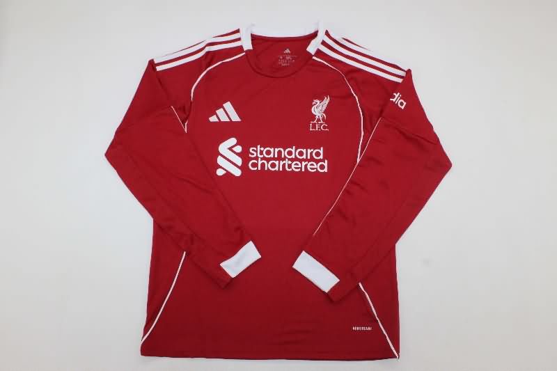 AAA Quality Liverpool 25/26 Home Long Sleeve Soccer Jersey
