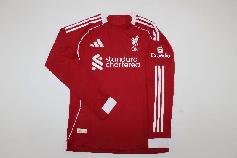 AAA Quality Liverpool 25/26 Home Long Sleeve Soccer Jersey (Player)