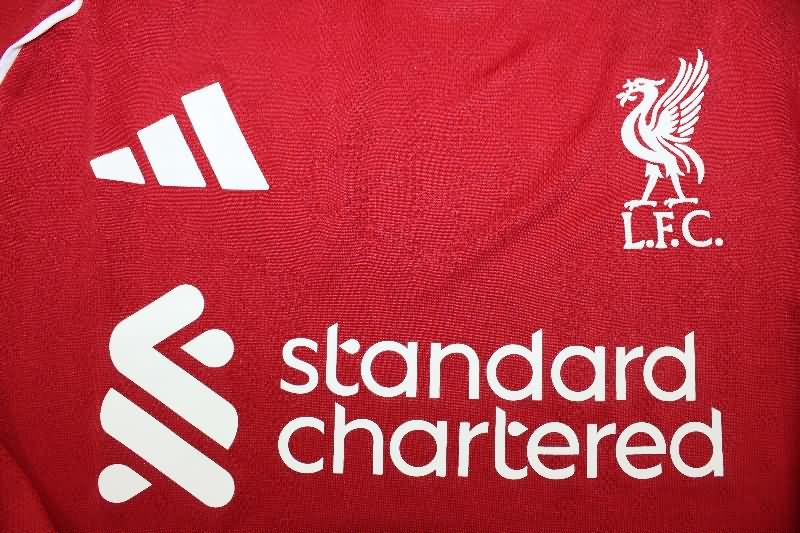 AAA Quality Liverpool 25/26 Home Long Sleeve Soccer Jersey (Player)