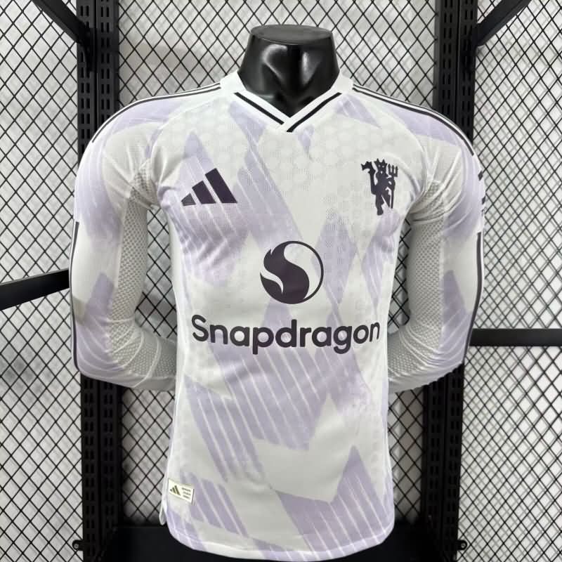 AAA Quality Manchester United 25/26 Away Long Sleeve Soccer Jersey (Player)