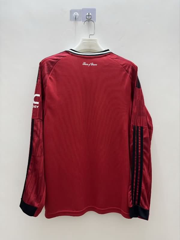 AAA Quality Manchester United 25/26 Home Long Sleeve Soccer Jersey