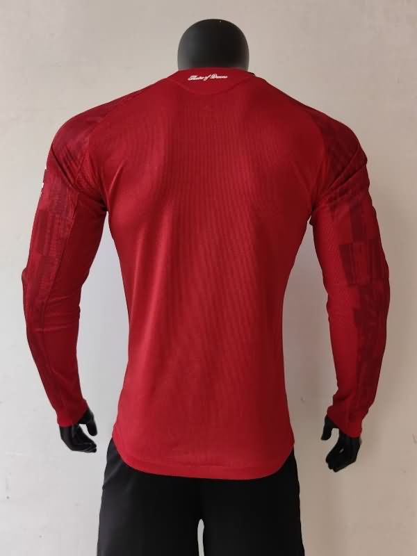 AAA Quality Manchester United 25/26 Home Long Sleeve Soccer Jersey (Player)