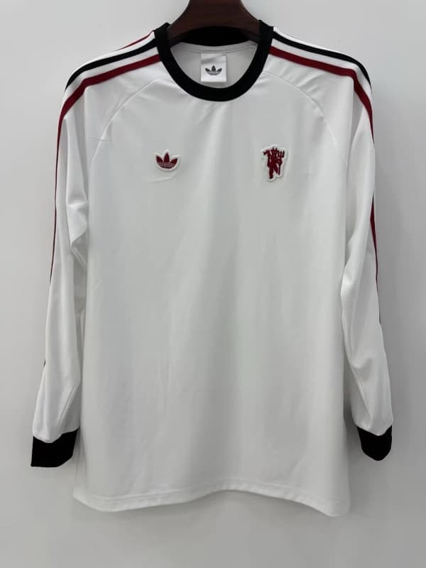 AAA Quality Manchester United 25/26 White Long Sleeve Soccer Jersey