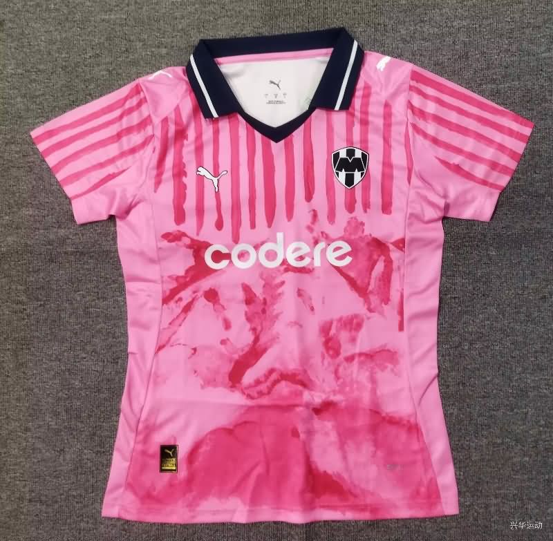 AAA Quality Monterrey 25/26 Goalkeeper Pink Women Soccer Jersey