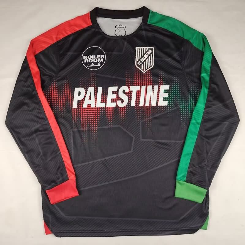 AAA Quality Palestino 2025 Black Long Sleeve Soccer Jersey AAA Quality Palestino 2025 Black Long Sleeve Soccer Jersey