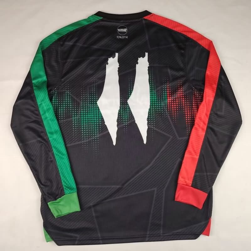AAA Quality Palestino 2025 Black Long Sleeve Soccer Jersey
