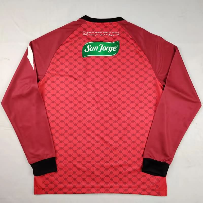 AAA Quality Palestino 2025 Goalkeeper Red Long Sleeve Soccer Jersey