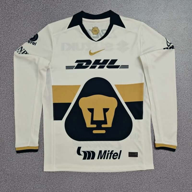 AAA Quality Pumas UNAM 25/26 Home Long Sleeve Soccer Jersey