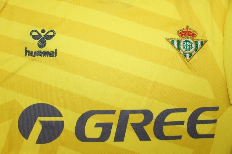 AAA Quality Real Betis 25/26 Goalkeeper Yellow Soccer Jersey