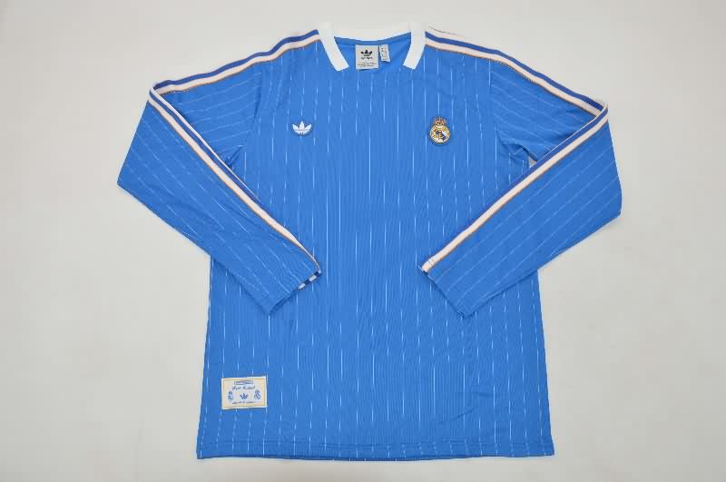 AAA Quality Real Madrid 25/26 Blue Long Sleeve Soccer Jersey