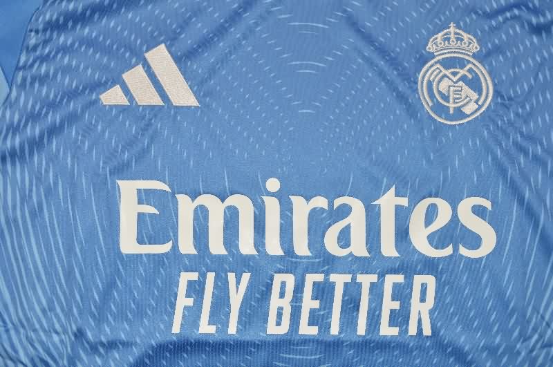 AAA Quality Real Madrid 25/26 Goalkeeper Blue Soccer Jersey