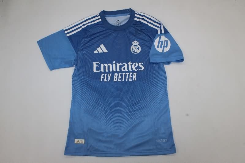 AAA Quality Real Madrid 25/26 Goalkeeper Blue Soccer Jersey (Player)