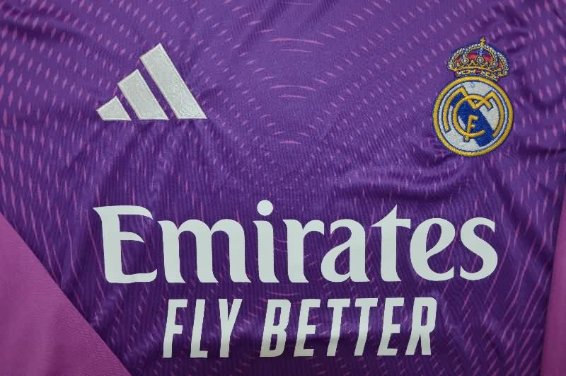 AAA Quality Real Madrid 25/26 Goalkeeper Purple Long Sleeve Soccer Jersey