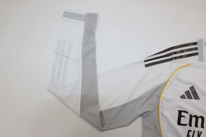 AAA Quality Real Madrid 25/26 Home Long Sleeve Soccer Jersey (Player)